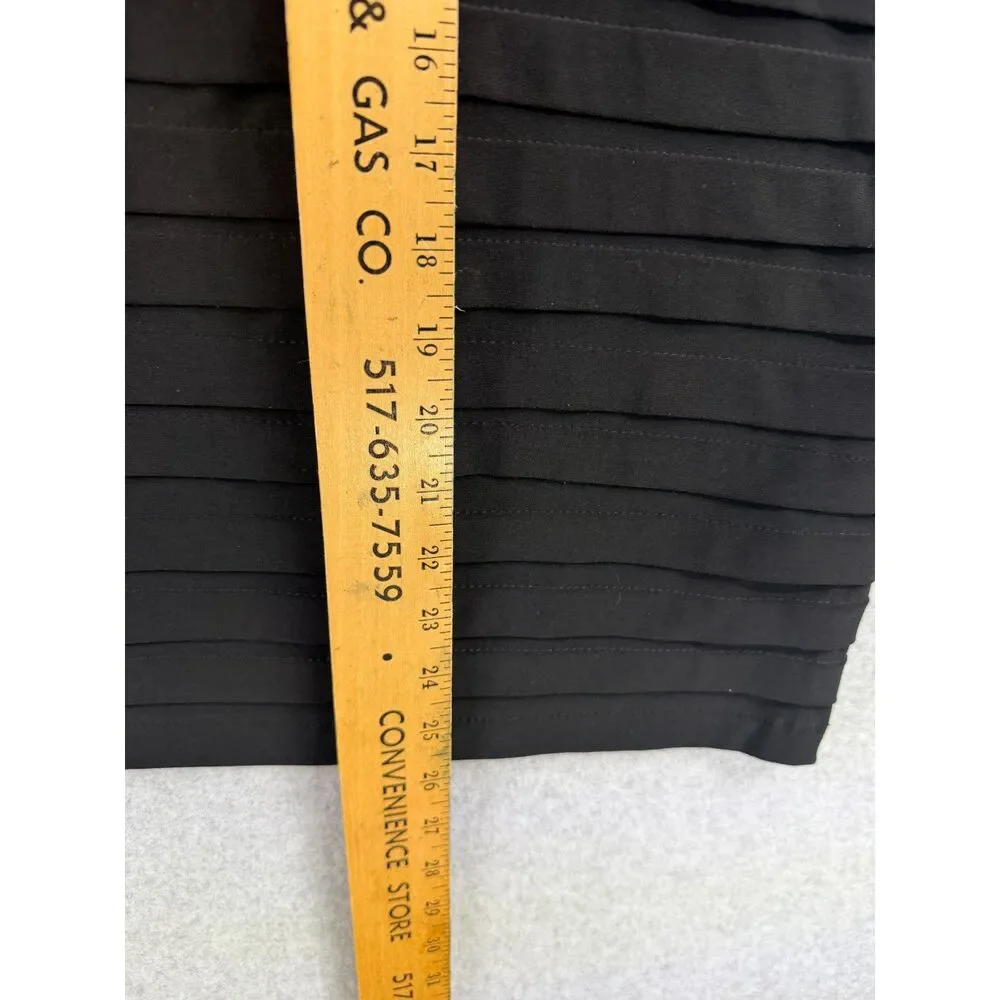 Collection Dressbarn Women’s Size 20 Black Tiered Pleated Pencil Skirt 3417